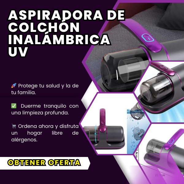 ASPIRADORA DE COLCHÓN INALÁMBRICA UV